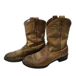 Ariat Men's Boots Brown Leather 10D Style # 35623 Mid Calf Round Toe Western